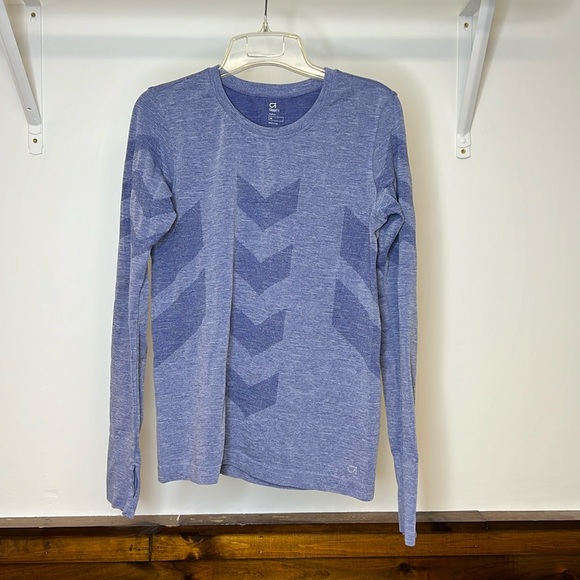 Gap Fit Blue Long Sleeve Workout Top- M - Picture 1 of 4